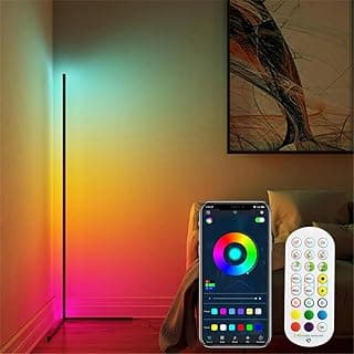 Luminária De Canto, Led Rgb Inteligente 56" Com Aplicativo E Controle Remoto, 16 Milhões Cores, Sincronização Música, Modo "Faça Você Mesmo", Ideal Para Quarto, Sala Estar Jogos