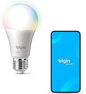 Lâmpada Inteligente Mais Potente 15W Smart Color RGB Wifi Elgin compatível com Alexa e Google Home