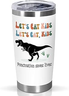 OASSIE Melhores presentes de agradecimento de professores para mulheres, presentes engraçados de aniversário de professores, ideias de presente para novos professores, presente de copo fofo para professores, copo de aço inoxidável de 590 ml para mulheres