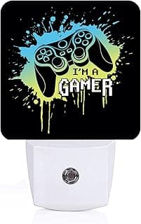 Luz noturna I'm A Gamer, plugue na parede com sensores de luz do crepúsculo ao amanhecer, luzes noturnas quentes para quarto, banheiro, corredor, cozinha, presentes ideais para meninos
