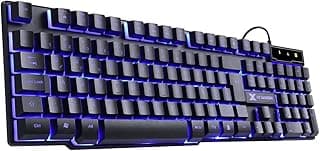 TECLADO GAMER VX GAMING HYDRA 107 TECLAS + 12 MULTIMÍDIA COM LED AZUL SENSACAO TECLA MECANICA – GT700 – Vinik