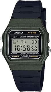 Relógio Casio Unissex Vintage F91wm 3adf Verde Digital