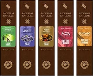Kit Incensário de Bambú + 5 Incensos Naturais - Natural Company