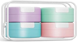 Recipientes de viagem para artigos de higiene pessoal, recipientes magnéticos de viagem, frascos de creme aprovados pela TSA com bolsa de higiene pessoal, conjunto de cápsulas pequenas à prova