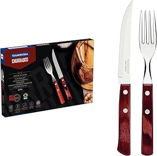 Jogo de Talheres 12 Peças Tramontina Vermelho