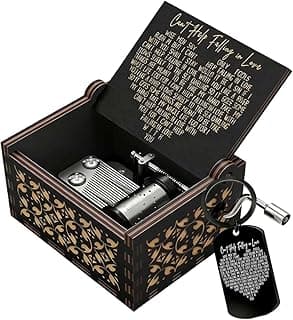 Presentes para ela amor coração caixa de música ano para namorada no dia de Natal/aniversário/dia das mães