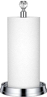 Suporte de toalha de papel bola de cristal - suporte de aço para bancadas e mesas, serve para rolos padrão e jumbo, cromo polido