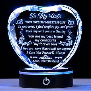 Presentes para esposa do marido, aniversário de casamento, aniversário, esposa, presentes de lembranças, presentes para mulheres com base leve para o dia das mães, dia dos namorados, Natal