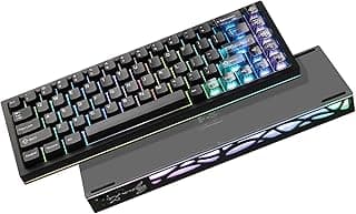 YUNZII Teclado Mecânico Sem Fio Al65, Cnc Totalmente Em Alumínio, Suporta Estrutura De Junta De Software Qmk/Via, 60% Hot Swappable Com Retroiluminação Rgb Bt/2.4G/Usb-C Para Mac/Windows (Preto, Gat