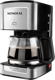 MONDIAL Cafeteira Elétrica Dolce Arome, 220V, 550W, Preto/Inox - C-43-20X-SI