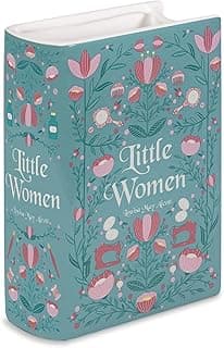 Vaso decorativo grande em forma de livro original da Steel Mill & Co, vasos de cerâmica para decoração de casa, decoração de estante fofa, vaso exclusivo para amantes de livros, mulheres pequenas