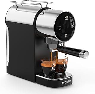 AYCHIRO Máquina De Café Expresso 20 Bares Com Tela Sensível Ao Toque E Bandeja Coletora Removível
