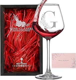 Presentes Personalizados Para Mulheres, Taça De Vinho Az Com Monograma, Presente Exclusivo De Natal Ou Aniversário Para Mulheres: Mãe, Esposa, Amiga, Irmã, Filha, Enfermeira (G)