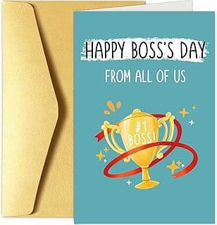 Chenive Cartão de dia do chefe do grupo para gerente líder chefe, presentes de dia dos chefes para homens e mulheres, feliz dia do chefe de todos nós