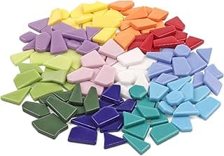 Youway Style Azulejos de mosaico para artesanato a granel, 200 g de azulejos de vidro de mosaico quebrados, peças de mosaico mistas para artesanato, decoração de fabricação de mosaicos