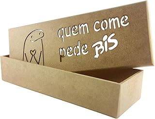 Caixa Bis, Caixa MDF, Caixas de Presente, MDF Decorativa. (Quem Come Pede Bis!) para Chocolates, Biscoitos e Bombons. Ideal para Diversas Ocasiões Especiais, Como Aniversários, Dia dos Namorados.