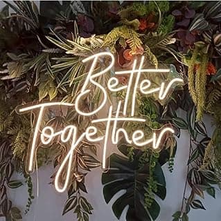 Ulalaza Better Together Luz noturna LED neon para decoração de parede festa quarto bar casamento casa aniversário arte decoração natal com corrente USB modulador de luz 5v