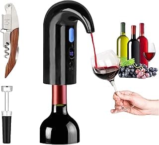 Aerador elétrico de vinho, dispensador de bomba de vinho, conjunto de presentes, bico de despejador automático de vinho. Acessórios para vinho, presentes de vinho para mulheres amantes de vinho,