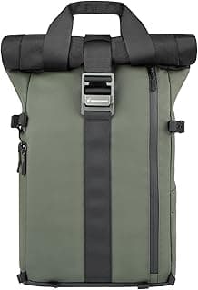 Besnfoto Mochila para câmera, DSLR Rolltop, compartimento para laptop, acesso lateral rápido, bolsa de fotos à prova d'água