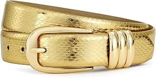 Cintos dourados para mulheres, cinto de couro elegante com fivela dourada elegante cinto feminino