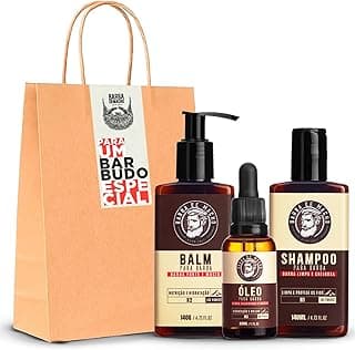 Kit Shampoo Balm Óleo + Embalagem Amigo Screto Presente - Barba de Macho