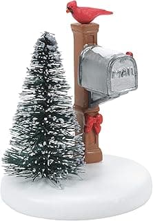 Department 56 Estatueta de caixa de correio de Natal cardeal, 6,75 cm, multicolorido