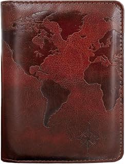 kandouren Capa para passaporte com bloqueio de RFID, carteira de passaporte para homens e mulheres, melhores presentes para viajantes, carteiras de cartão de crédito e identidade,