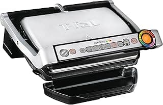 T-fal 7211001330 GC7125D4/GC702D53 Electric Grill, Stainless Steel, Silver
