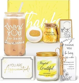Presentes de agradecimento para mulheres, 7 peças de cestas de presente de agradecimento de funcionários, presentes de agradecimento ao professor, presente para colegas de trabalho, chefe