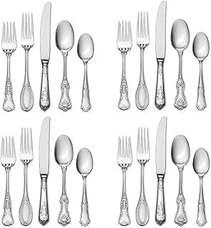 Wallace Conjunto de talheres de aço inoxidável 18/10 de 20 peças, serviço para 4 pessoas