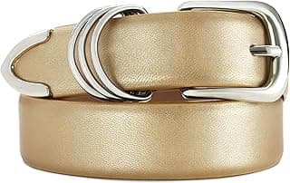 Cintos de couro femininos com fivela dourada cinto de couro moderno cintos femininos elegantes para vestido jeans e uso casual