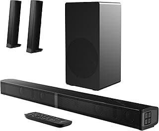 LARKSOUND Barra de som de 4,1 canais para Smart TV com subwoofer, barra de som destacável 2 em 1 para TV, Bluetooth 5.3/HDMI ARC/conexões ópticas/auxiliares