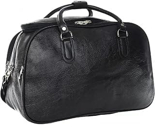 Mala de Bordo de Viagem pequena, Preta, Courino