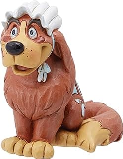 Enesco Disney Traditions por Jim Shore Estatueta em miniatura de Peter Pan Nana O Cachorro - Estatueta em resina pintada à mão colecionáveis decorativas, decoração de casa, escultura, prateleira,