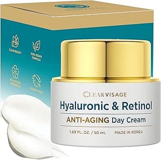 Hidratante facial com ácido hialurônico e retinol – testado por dermatologistas, antienvelhecimento, cuidados com a pele coreana – hidrata, suaviza linhas finas, fortalece a barreira