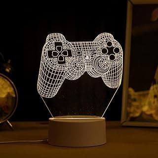 PopLumos - Luminária led 3d, abajur de mesa, controle videogame