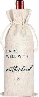 Sacolas De Vinho Para Presente De Nova Mamãe | Presente Para A Mãe | Presente De Dia Das Mães | Presente Para A Mamãe | Presente Para Recém-Nascido | Combina Perfeitamente Com A Maternidade |