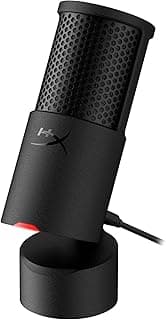 HyperX SoloCast 2 – Microfone condensador USB para jogos, PC, USB-C, USB-A – Preto