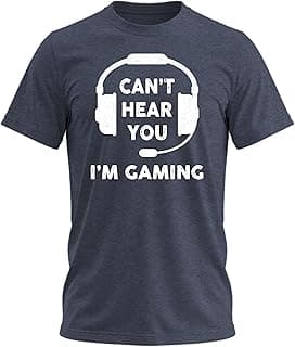Camiseta Can't Hear You I'm Gaming, camiseta divertida para homens, fone de ouvido de videogame, piada, presentes para adolescentes