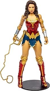 McFarlane Brinquedos, DC Shazam! Boneco da Mulher Maravilha com 22 peças móveis, boneco colecionável do filme DC Shazam com base de suporte, cartão de personagem colecionável exclusivo – Idades a