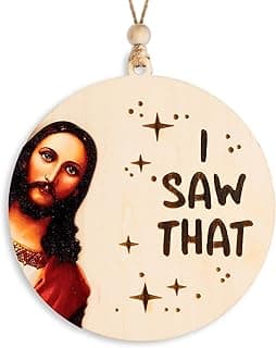 Enfeites de Natal I Saw that 2026, presentes engraçados para árvore de Natal, enfeite de elefante branco para troca de presentes secretos de Papai Noel para ele, colega de trabalho e amigos