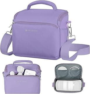 K&F Concept Bolsa transversal pequena para câmera DSLR/SLR/bolsas compactas para fotografia de ombro para fotógrafos - roxo