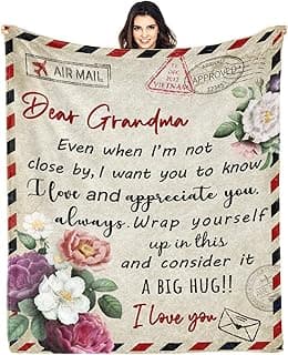 Cobertor de dia das mães para vovó, presentes para avó, presentes de aniversário para avós, presentes de aniversário para netos, melhores presentes para avó, presente de aniversário para avó, cobertor