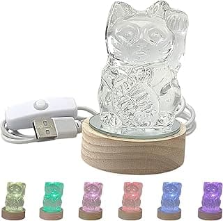 Gato da Sorte Japones, Maneki Neko, Gato da Sorte. Luminária Gatinho da Sorte Led Com Efeito Gradiente Multicolorido. Essa Luminária Proporciona Não Apenas Luz, Mas Também Um Espetáculo Visual.