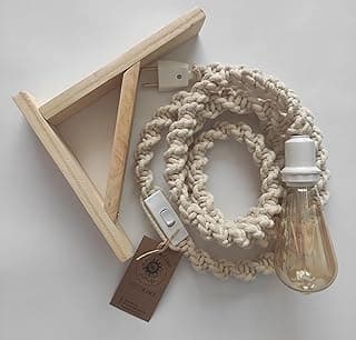 Luminária Pendente em Macramê Jasmim Branco