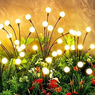 Luzes Solares Para Áreas Externas À Prova D'Água, 4 Pacotes Com 32 Leds, Jardim, Pátio, Decoração De Firefly, Presentes Exclusivos Mulheres, Avós