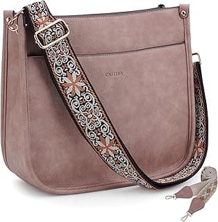 Bolsa tiracolo feminina de couro vegano Hobo bolsa de ombro moderna bolsa tiracolo bolsas femininas com 2 alças ajustáveis