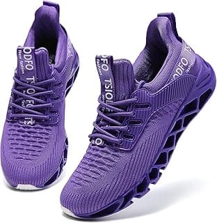 Tênis esportivo feminino para caminhada, moderno, casual, esportivo, tênis de corrida, A069 Roxo, 8.5