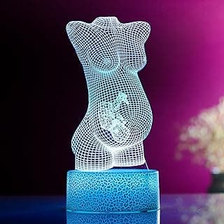 PopLumos - Luminária led 3d/ abajur de mesa - mulher grávida
