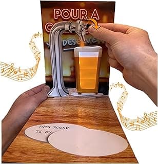 Cartão de felicitações DIY Beer Tap para homens, mulheres, pai, marido e todos os amantes de cerveja e música country, para aniversário e dia dos pais da filha, filho, filhos e esposa, presente